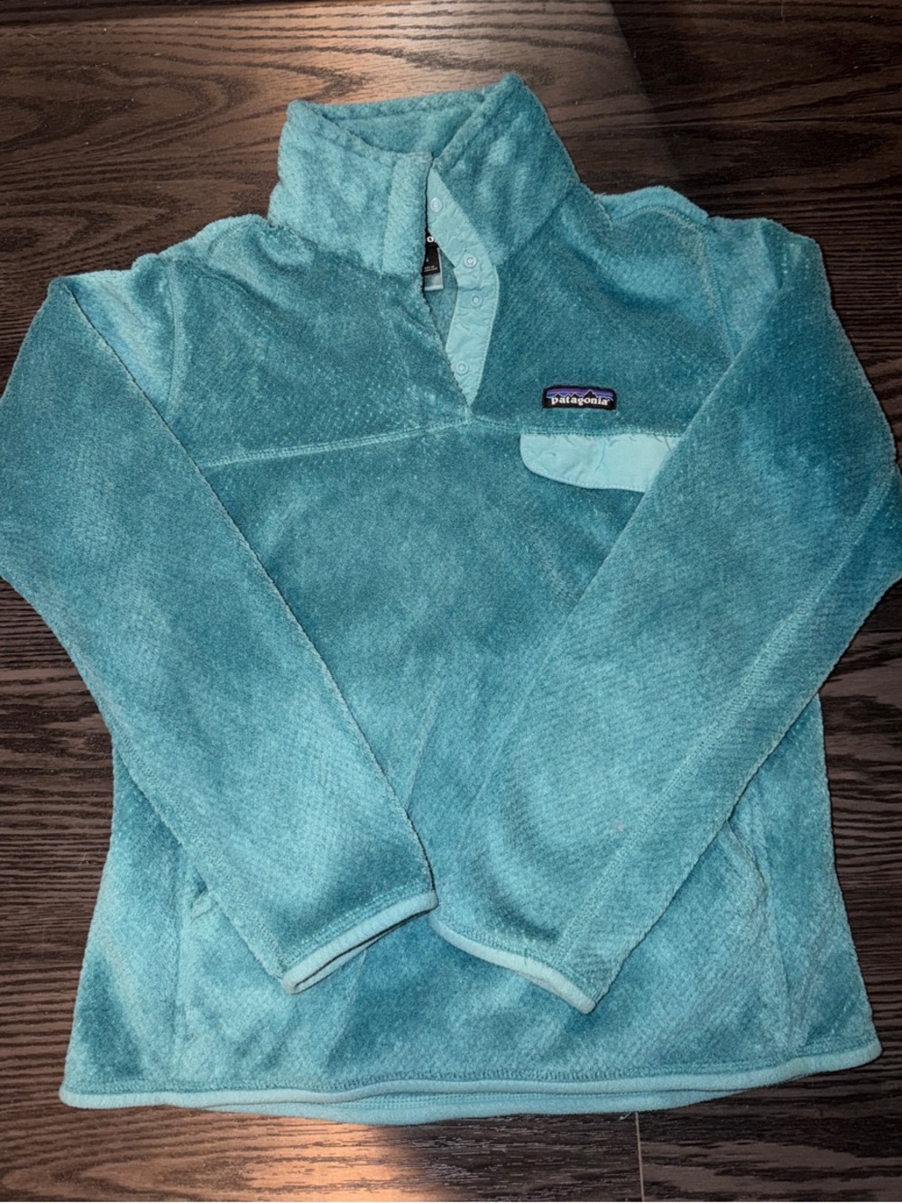 Patagonia Women's Teal Microfleece Snap-T Pullover